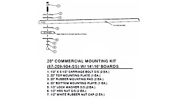 SR Smith 20 Inch Commercial Board Mounting Kit | 67-209-904-SS
