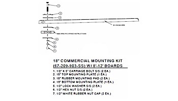 SR Smith 18 Inch Commercial Board Mounting Kit | 67-209-903-SS