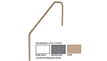 SR Smith 3 Bend 4' Sealed Steel Handrail |Taupe Color | 304 Grade | .049 Wall Residential | 3HR-4-049-VT