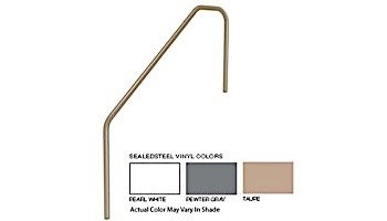 SR Smith 3 Bend 6' Sealed Steel Handrail | Taupe Color | 304 Grade | .049 Wall Residential | 3HR-6-049-VT
