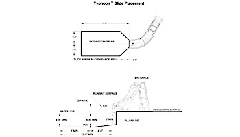 SR Smith Typhoon Pool Slide | Right Curve | Sandstone | 670-209-58123