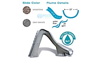 SR Smith Typhoon Pool Slide | Right Curve | Sandstone | 670-209-58123