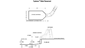 SR Smith Typhoon Pool Slide | Left Curve | Sandstone | 670-209-58223