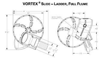 SR Smith Vortex Pool Slide | Ladder & Closed Flume | Blue | 695-209-23