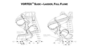 SR Smith Vortex Pool Slide | Ladder & Closed Flume | Blue | 695-209-23