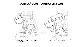 SR Smith Vortex Pool Slide | Ladder & Closed Flume | Gray Granite | 695-209-224