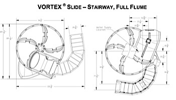 SR Smith Vortex Pool Slide | Spiral Staircase & Closed Flume | Blue | 695-209-43