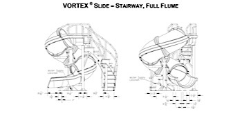 SR Smith Vortex Pool Slide | Spiral Staircase & Closed Flume | Blue | 695-209-43