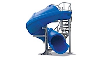 SR Smith Vortex Pool Slide | Spiral Staircase & Open Flume | Blue | 695-209-33