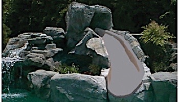SR Smith BigRide Pool Slide | Left Curve | Taupe | BR-2L-TP