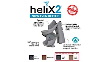 SR Smith heliX2 360 Degree Pool Slide | Gray Granite | 640-209-58124