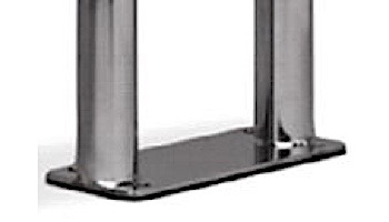 SR Smith 54" Center Grab Stainless Steel Rail with Welded Mounting Plate | 304 Grade | .049 Wall Commercial | DMS-102P