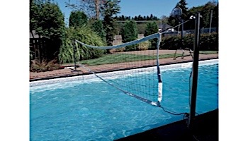 SR Smith Swim N' Spike Commercial Volleyball Set with Stainless Steel Poles | 32' Net, Anchors Not Included | for Pools 30' to 36' in Width | VOLYC32-1