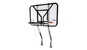 Commercial basketball game | 1.09 Stanless Steel Dual-Posts | With Anchors | BASKC