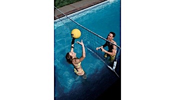 SR Smith Swim N' Spike Commercial Volleyball Set | 32' Net with Anchors & Stainless Steel Poles | for Pools 30' to 36' in Width | VOLYC32