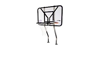Commercial basketball game | 1.90 Stainless Steel Dual-Posts | No Anchors | BASKC-1