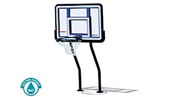 SR Smith Salt Pool Friendly Basketball Game without Anchors | Vinyl Coated Dual-Post | S-BASK-441