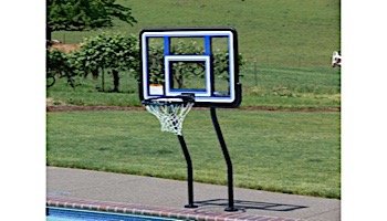 SR Smith Salt Pool Friendly Basketball Game without Anchors | Vinyl Coated Dual-Post | S-BASK-441