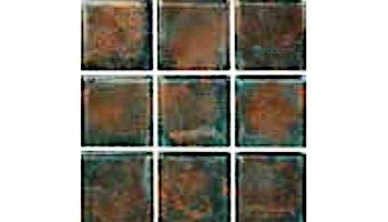 National Pool Tile Nebula Glass Series | Rust 2x2 | GLTN0071