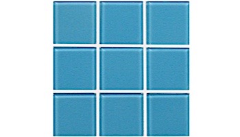 National Pool Tile Venus Glass Series | Turquoise Blue 2x2 | GLTV066