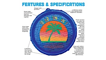 Solar Sun Rings Solar Blanket | Palm Tree Pattern 5' Diameter | SSR-1