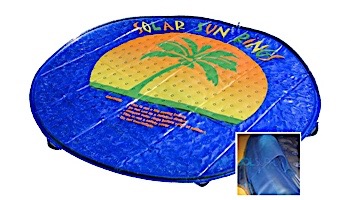 Solar Sun Rings Solar Blanket | Palm Tree Pattern | 5' Diameter with Water Anchors | SSRA-100