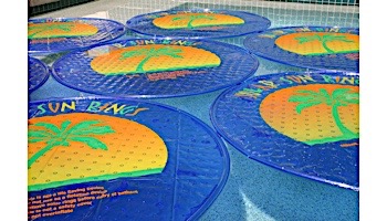 Solar Sun Rings Solar Blanket | Palm Tree Pattern | 5' Diameter with Water Anchors | SSRA-100