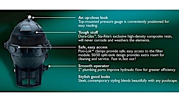 Sta-Rite System 3 SS Series Filter | Backwash Valve Required - Not Included | 2.4 Sq Ft | S7S50