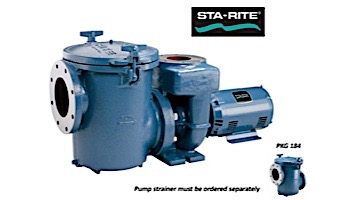 Sta-Rite CCSP Series 15HP Nema 3-Phase Epoxy Coated Cast Iron Pool Pump Without Strainer | 230-460V | CCSPHM3-144