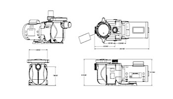 Sta-Rite SuperMax .5HP Standard Efficiency Pool Pump 115-230V | PHK2RA6C-100L