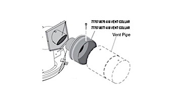 Pentair Sta-Rite 4x8 Metal Flue Collar for Indoor Vertical Venting - Negative Pressure for Distances Over 8' | 77707-0077