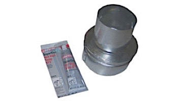 Pentair Sta-Rite 4x8 Metal Flue Collar for Indoor Vertical Venting - Negative Pressure for Distances Over 8' | 77707-0077