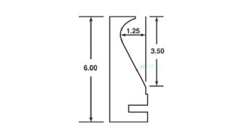 Stegmeier Capstone Form with Tie Wire & Plumb Strip | 8' Length x 6" Height | 14 / Box | White Finish | 9CF912