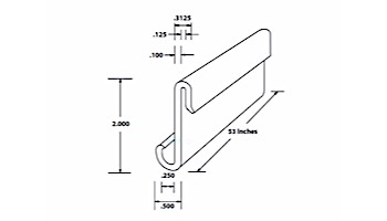 Stegmeier 53" PVC Beaded S-Clip Liner Hanger A/G | White | S-CLIP
