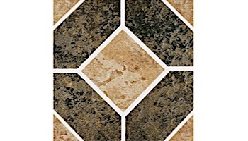 National Pool Tile Aztec Series 6x6 Deco | Ash Nero | AZ8 DECO