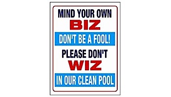 No Wiz Rules Pool Sign | 8977