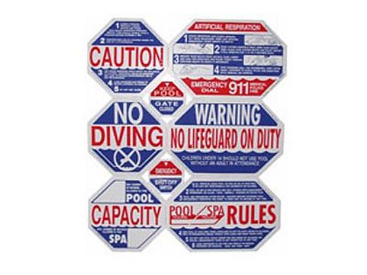 Traffic Graphix 8 Way California Pool Safety Sign | TGPS1001