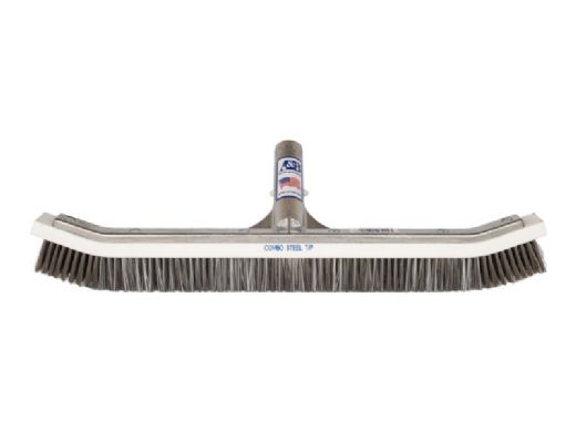 A&B Brush Curved Wall Brush | 18" | Stainless Steel and Synthetic Combo Bristles | 3009