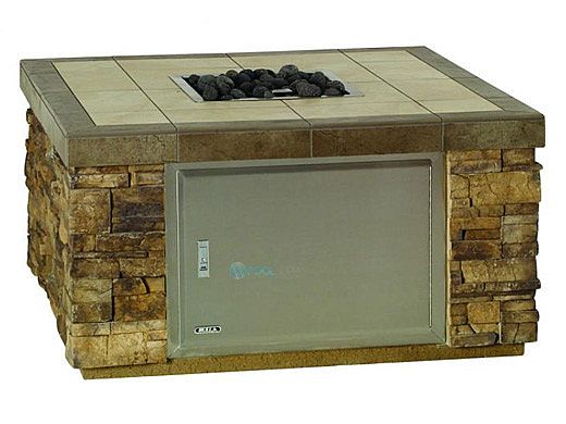 Bull Outdoor Products Square Fire Pit Stucco Finish | Propane | 31034