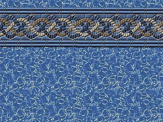 30' Round Mystri Gold Pattern Above Ground Pool Liner | Uni-Bead | Heavy Gauge | 54" Wall | LI3054MGU25