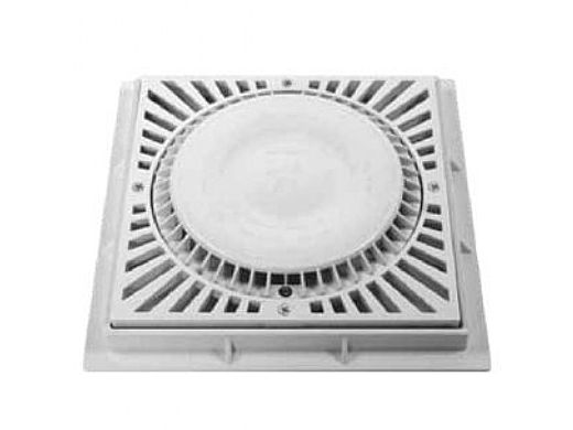 AquaStar 9 inch Square SUN Suction Outlet Cover and Mud Frame Dark Gray | SUN9105