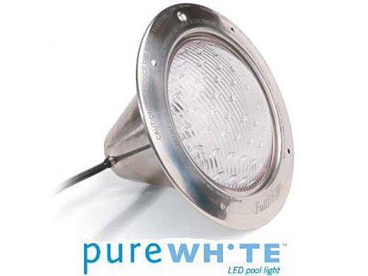 J&J Electronics Pool Light Fixture LED Pure White 14V 50' Cord | LPL-H50-P1-WHT-12
