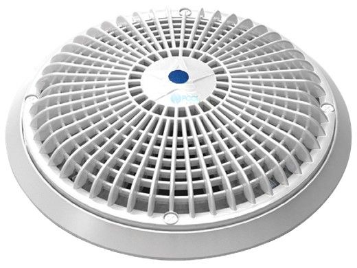 AquaStar 10" Star Anti-Entrapment Suction Outlet Cover with Universal Retrofit Adapter and Mud Frame (VGB Series) | Light Gray | A10RCFR103