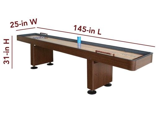 SHUFFLE ！　1／6 カレハ　ウェイトレスver ガレージキット Hathaway Challenger 9-Foot Shuffleboard Table | Walnut Finish