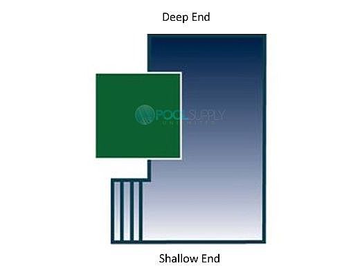 Arctic Armor 20-Year Super Mesh Left End Step Safety Cover | Rectangle 16' x 32' Green | WS718G