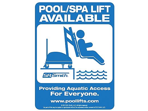 SR Smith Pool Lift Available Sign | 900-5000