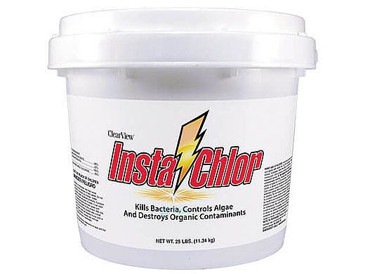 ClearView Insta-Chlor Granular Chlorine 68 Percent Cal-Hypo Shock | 25 LB Case | IC025