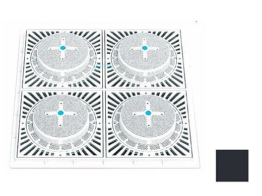 Aquastar Four (4) Square RSUN9/8HPH for 1" Deep 18" Sq. Retrofits | Black | RSUN18HPHR102