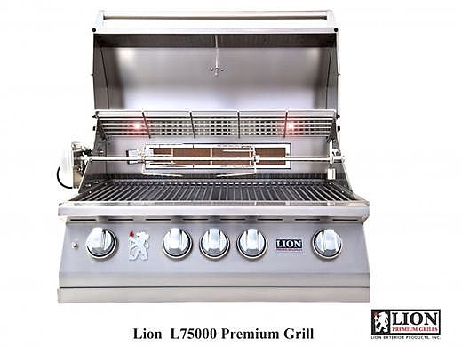 Lion Premium Grills L-75000 32" 4-Burner Stainless Steel Built-in Natural Gas Grill with Lights | 75623