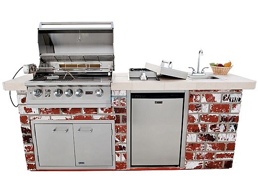 Lion Premium Grill Islands Premium Q with Stucco Natural Gas | 90111NG